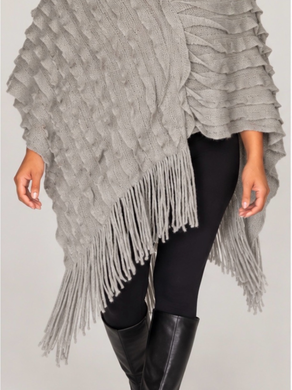 Anthropology fringe poncho NWT
